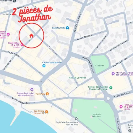 2 Pieces De Jonathan - Les Pins Centre - Proche Plages * ז'ואן-לה-פינס